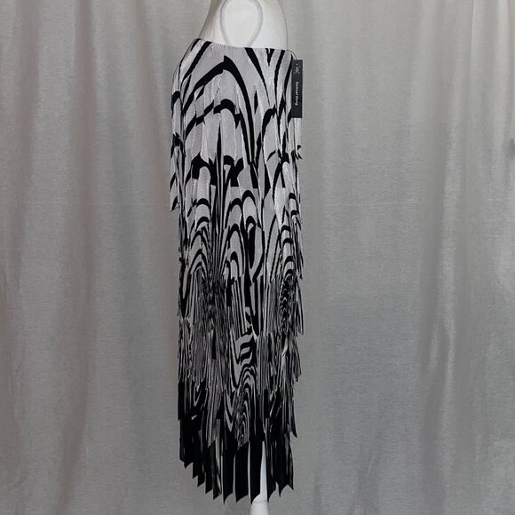 NWT - Samuel Dong Women's Black/White Strapless Stretch Dress -  Size XS - Picture 4 of 6